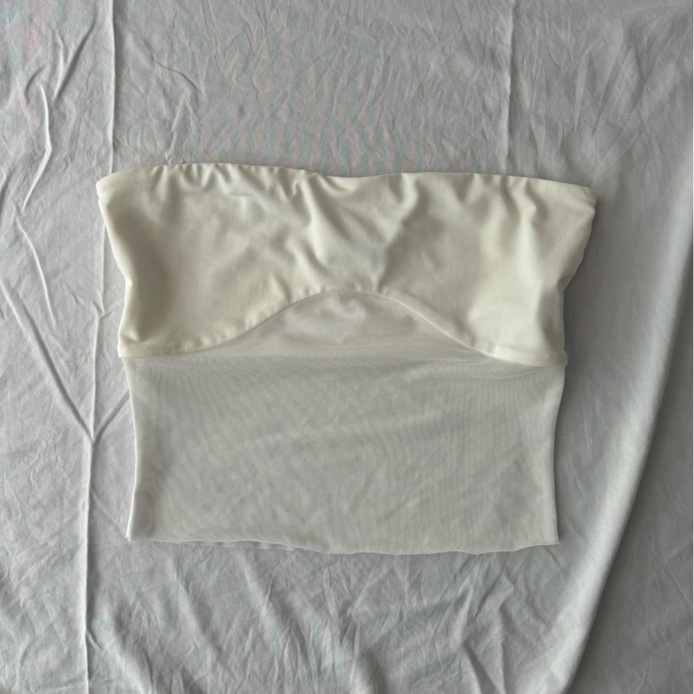 Tiger Mist Cream Bandeau Top